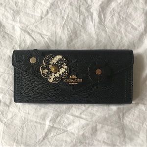 Authentic Coach wallet with custom Coach Tea Roses